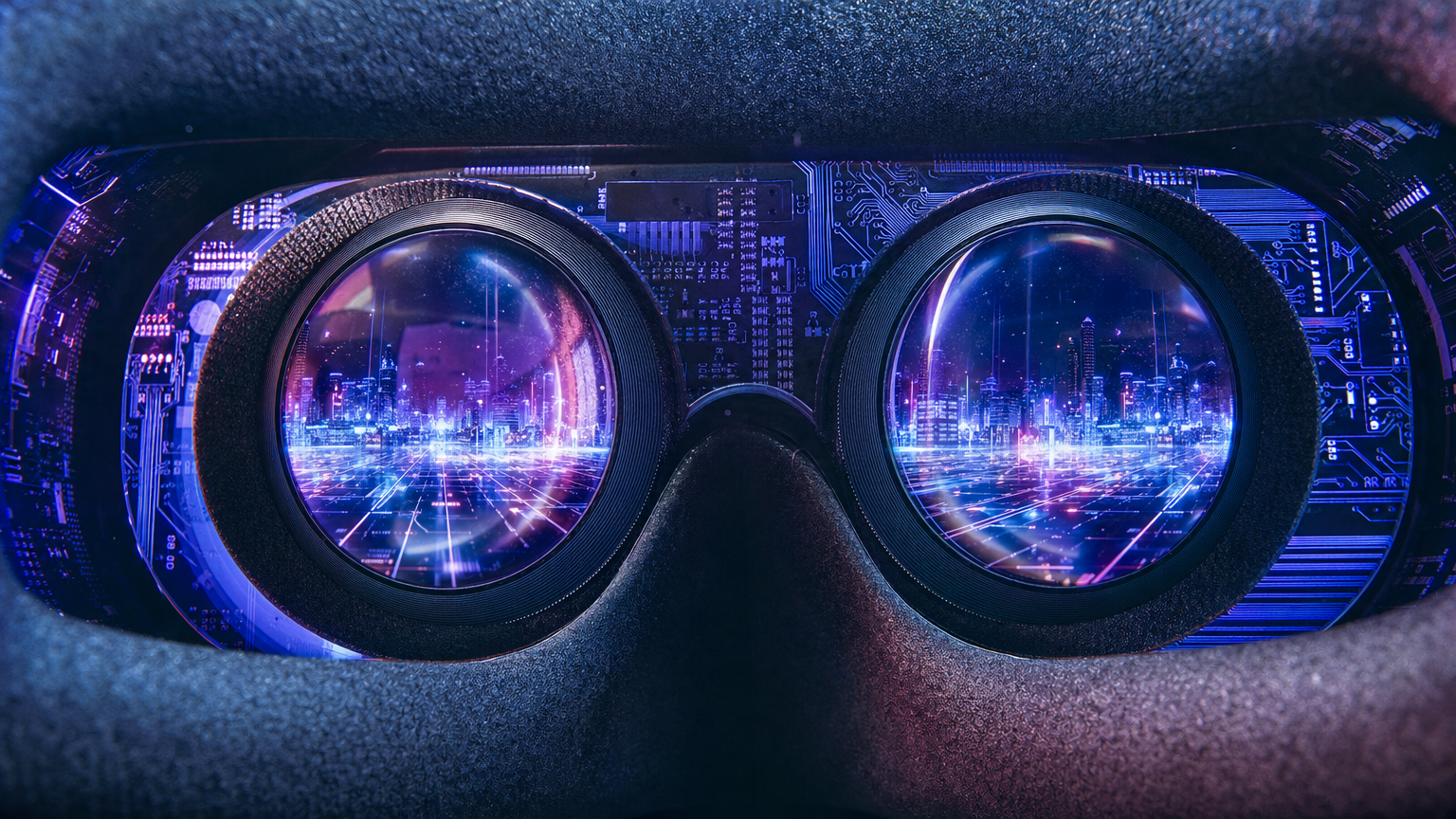 VR technology close-up